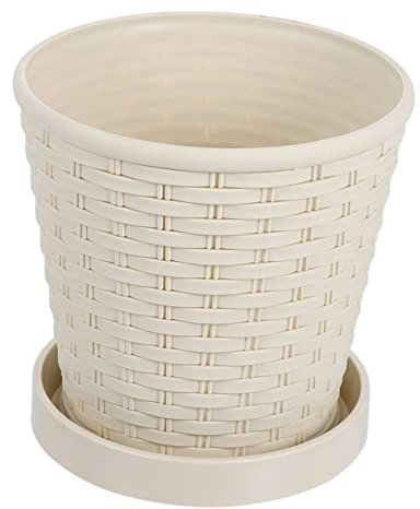 YARNOW Maceta De para Plantas y Verduras con para Patio y Decoración De Interiores Tenedor De Flores Color Beige Mediano