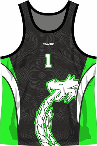Ataviko Canotta Dragon Colori, Gym Palestra, Beach Volley Mare, Sport Estivi (IT, Testo, L, Regular, Regular, Standard, Grigio)
