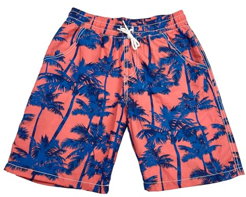 Zzxlw badshorts pojkar badbyxor barn justerbar snörväska strand andas casual korta shorts 123–158 cm mönster 7–12 år sommar boardshorts