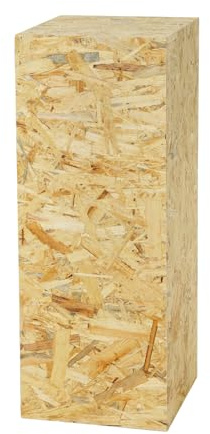 Columna decorativa OSB, columna de flores para salón, soporte para plantas, decoración de pedestal, diseño loft, base estable, aspecto natural, 80 x 30 x 30 cm
