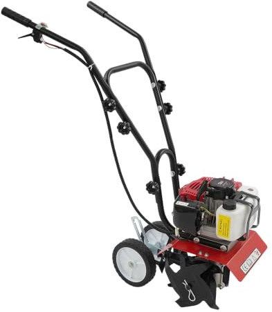 52CC 2-Takt Motorhacke Benzin Gartenfräse mit 30cm Arbeitsbreite, Kultivator Bodenfräse für Landwirtschaft, Obstgärten und Gärten, Ideal zum Umgraben und Lockern von Boden