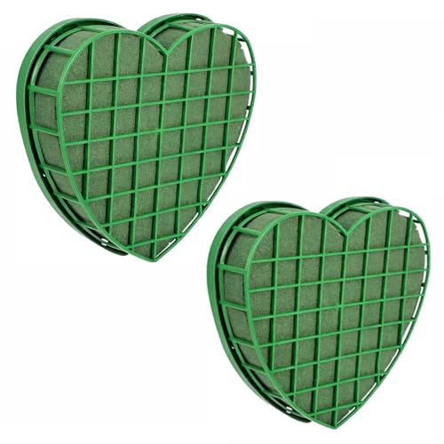 msymsyu 21 x 21 cm in schiuma a forma di cuore, 2 pezzi di schiuma per fiori