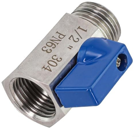 Mini válvula de bola de acero inoxidable 304 de diseño compacto con operación fácil de encendido/apagado, solución perfecta para control de flujo de fluido