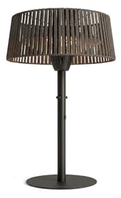 CREATE/PATIO HEATER COMPACT/Estufa de infrarrojos para terrazas y exteriores negro/Sistema de calor rápido por infrarrojos-halógeno, sistema antivuelco, 1500W