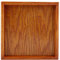 Holztablett Serviertablett aus Holz, quadratisch, Teetablett aus Massivholz, Serviertablett aus Holz für Tee, handgefertigtes dekoratives Tablett für Kaffee Tee Snacks Frühstück Abendessen 20x20CM