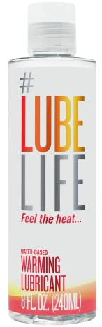 LubeLife Water-Based Warming Lubricant, Warm Invigorating Heating Sensation, Lube for Men, Women and Couples, 8 Fl Oz