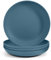 Odoland 19.5cm Lightweight Unbreakable Deep Dinner Plates Ultra-Durable Service Plate Dishwasher & Microwave Safe, BPA Free, for Family Indoor Outdoor Easy to Clean 4pcs Blue