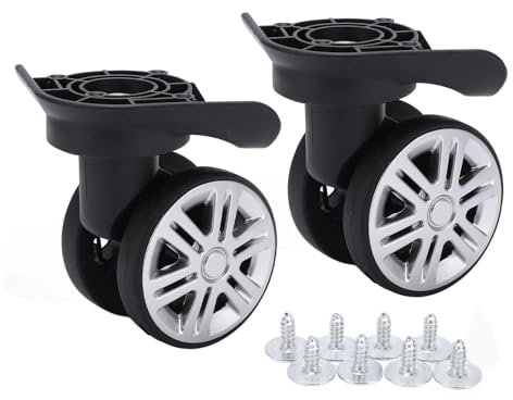 Kofferrolle, 1 Paar Gepäck-Lenkrollen Koffer-Lenkrollen Repalcement A19 Mute Double Row Wheels