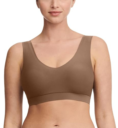 Chantelle Damen Soft Stretch Gepolstert V-Ausschnitt BH Top, Cocoa Brown, M/L