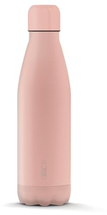 THE STEEL BOTTLE - Bottiglia Termica in Acciaio Inox, Isolamento sottovuoto a Doppia Parete, capacità 500 ml, Chiusura Ermetica, Borraccia Portatile (Pastel Peach)