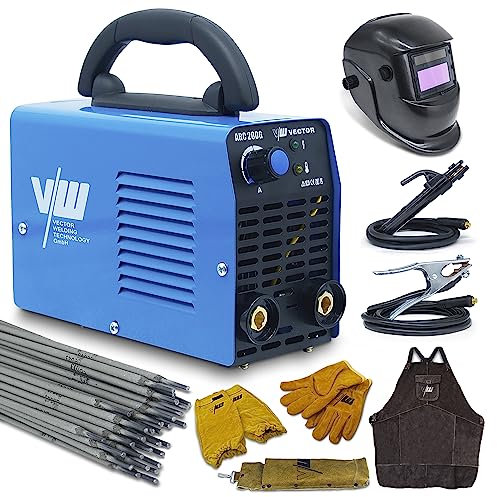 Juego de Soldadora de Electrodos MMA | 41 piezas | 10 hasta 200 A | ARC200G | Función de Arranque en Caliente | Arc Force | Compacto y Ligero | MMA/STICK/E-HAND | Tecnología IGBT | Vector Welding