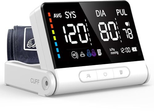 Blood Pressure Monitors Large Cuff PEKYO Blood Pressure Machine for Home Use,Upper Arm Accurate Blood Pressure Monitor 2x99 Records,Cuff 22-42cm| Irregular Heartbeat Detection |Cuff Wrapping Guide