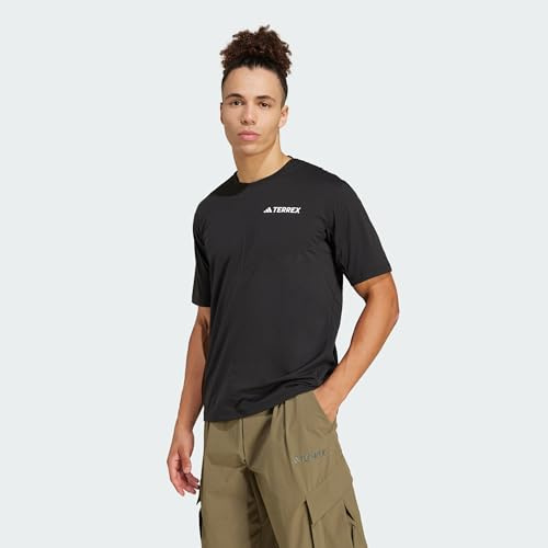 adidas Hombre Terrex Multi Climacool Shirt, Black, XS