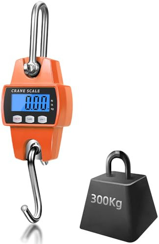 Balance électronique à suspendre - Balance de cuisine numérique - Pèse-bagages - Balance numérique - Avec crochet - 300 kg - Pour valise, pêche, chasse, plein air