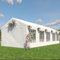 TRIUMPHKEY Pavillon 4x10, Partyzelt 4x10 Wasserdicht Stabil Winterfest, Gartenzelt UV-Schutz 50+ Festzelt,Winterfest Pavillon mit 170g PE-Plane, Party Zelt für Partys Hausparty Hochzeiten, Weiß