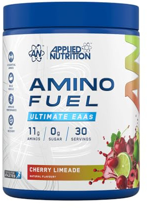Applied Nutrition Amino Fuel - Amino Acids Supplement, EAA Essential Amino Acids Powder, Muscle Fuel & Recovery (390g - 30 Servings) (Cherry Limeade)