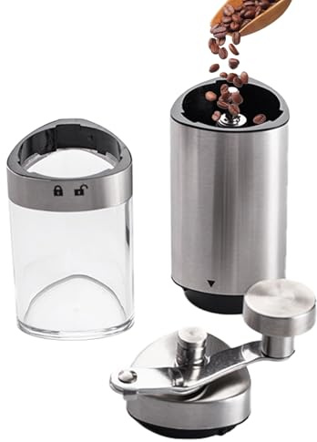 Molinillo de café manual de acero inoxidable, herramienta compacta para apartamentos, fiestas, cocina, patio, restaurante, viajes, barbacoa