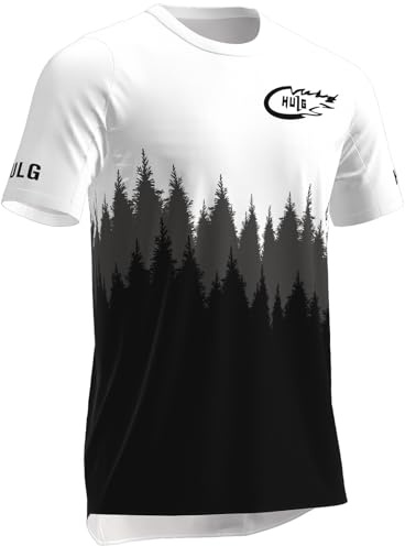 HULG Maillot de VTT, maillots de cyclisme pour hommes, t-shirt d'équitation à manches courtes pour homme, haut de cyclisme pour hommes, chemise de motocross, maillot BMX