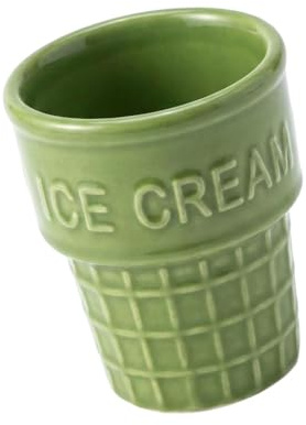 APGLSXY Ciotola per gelato in ceramica, divertente, a forma di cono, contenitore per dessert, perfetto per caramelle, frutta e yogurt, accessori da cucina creativi