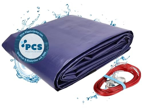 Couverture de Piscine Duraol Huit Formes I 8,55 x 5,00 m I Bâche de Piscine de Haute qualité avec épaisseur de 300g/m² I Bâche de Piscine Robuste avec Bords renforcés