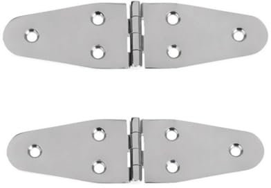 JT-HLM 2Pcs 14cm Stainless Steel Counterflap Hinge, Door Hinge, Heavy Duty Hinges Connectors for Wooden Door, Garden Doors, Furniture Doors, Tool Boxes, Marine