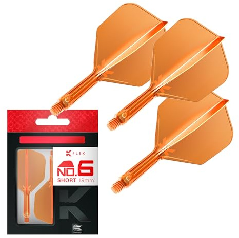 Target K-Flex integrerade dart-flygningar och axlar, No.6 flygning, uppsättning av 3