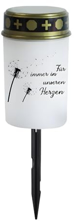 Lámpara de Cementerio - Luces para Tumbas, Luces Eternas para Tumbas Solares | Decoración de luz conmemorativa de estaca LED paara cementerio, tumba, jardín, patio trasero, paara la pérdida de