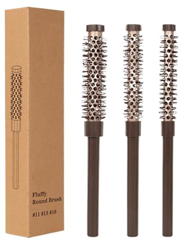 Haarbürste – Schnurrbart-Kamm-Set | Professionelle Rollbürsten für Damen und Herren zum Anheben von feinen Lockenwicklern | Quiff Roller mit kleinem Schaft