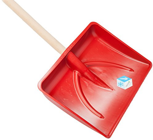 Falci 249014MPS Pala da Neve e Multi Uso in Plastica con Manico in Pioppo, Rossa