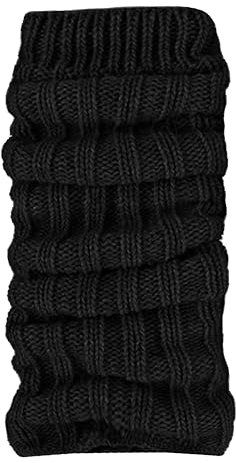 normani Sehr weiche Strickstulpen aus Schafwolle Farbe Schwarz