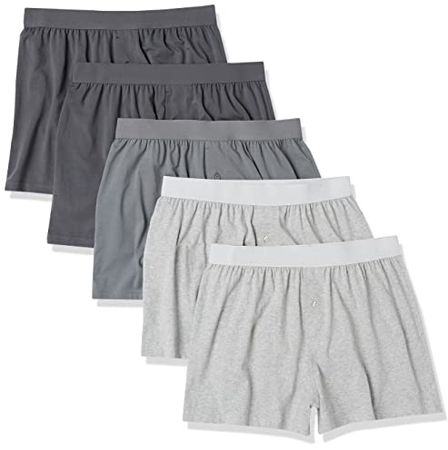 Amazon Essentials Boxer en Jersey de Coton (Grandes Tailles Disponibles) Homme, Lot de 5