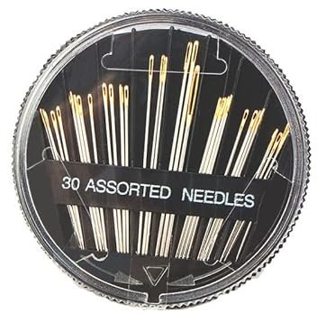 30 Stück Verschiedene Hand Nähnadeln mit Goldöhr Nähnadel Set mit Box Nähen Basteln,30mm-50mm Stopfnadeln Nähen Nadeln,Sticknadeln Set
