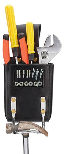 quipuda Ceinture Porte Outil Bricolage,Cuir Véritable Ceinture de Travail Homme Chantier,Sacoche Porte Outils pour Électriciens,Charpentier,Préposés à L'entretien,Encadreurs