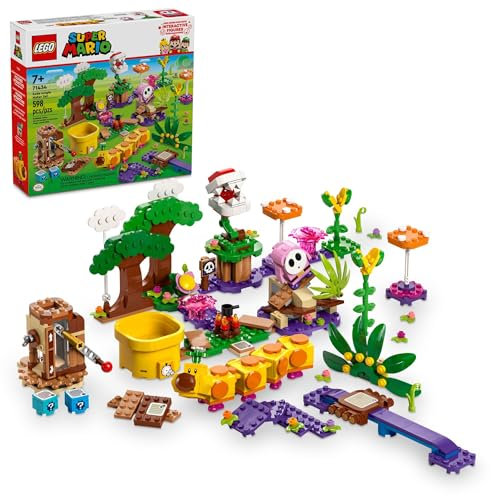 LEGO Super Mario Soda Jungle Maker Ensemble personnalisable pour cadeau d'anniversaire Nintendo, jeu Mario pour enfants, gars timides roses et un animateur, jouets de la jungle pour garçons, filles et