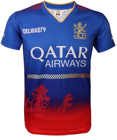 KD Cricket IPL Jersey Supporter Jersey T-Shirt 2024/25 MI, CSK, RCB,KKR,RR,KXIP,SRH,GT,LSG and DC - RCB 38