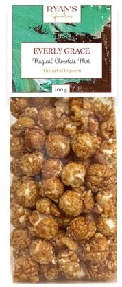 Everly Grace Popcorn – Magical Chocolate Mint, 100 g – Sachets de popcorn au chocolat et à la menthe poivrée, fait main en Allemagne