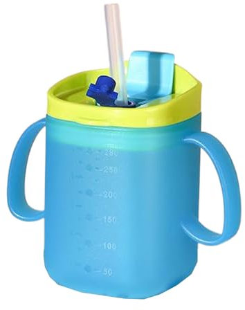 WNDUOKXH Gobelet à Boire pour Personnes âgées, gobelet à Bec Anti-Fuite pour Adultes, gobelet à Bec Anti-Fuite pour Adultes, gobelet à 2 anses Anti-Fuite pour Personnes âgées, Un