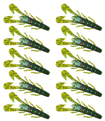 10 unidades de pesca Swimbait accesorios 8 cm 6 g señuelo suave señuelo para trucha, camarones, cebos de agua dulce, agua salada, camarones