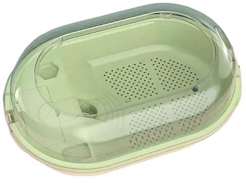 Caja de alimentación para Insectos Tanque de Tortugas con Plataforma Secado al Sol for cría en casa y paisajismo Terrarios de Reptiles(Grande)