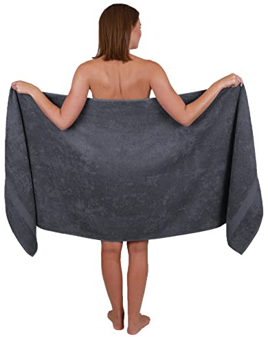 Betz Saunatuch XXL 80x200 cm – Palermo Saunahandtuch aus 100% Baumwolle – Weiches, saugstarkes Saunalaken für Damen & Herren – Ideal für Sauna, Wellness & Spa Farbe anthrazit