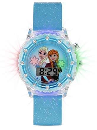 Disney Frozen Unisex-Kinder Digital Quarz Uhr mit Gummi Armband FZN4087ARGSET