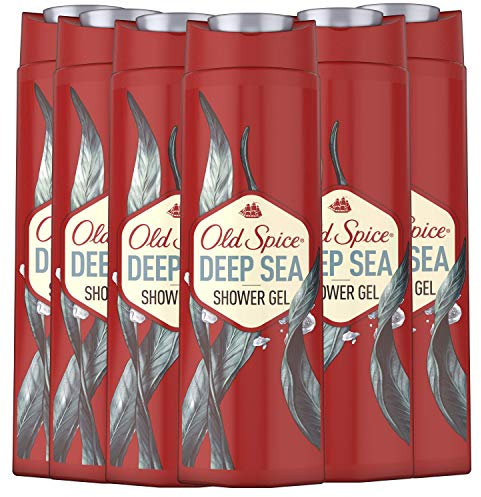 Old Spice Deep Sea Shower Gel & Shampoo For Men 400 ml, 3-in-1 Body-Hair-Face Wash, Long-lasting Fresh