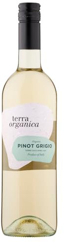 Terra Organica Pinot Grigio White Wine 12% ABV, 1 x 75cl - Rich and Fruity Italian Organic Wine - Award Winning White Wine - Produced by Family Run Winery - Makes for a Great White Wine Gift