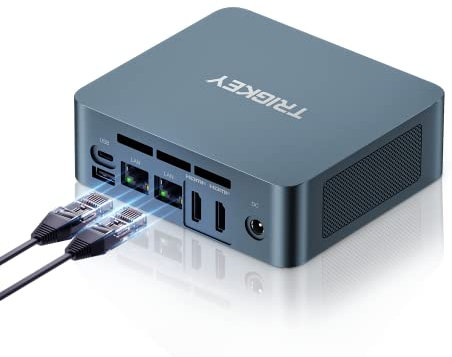 TRIGKEY Mini PC OS Desktop PC 12th Gen Intel N100 4C/4T 16G DDR5 4800MHz 500G M.2 PCIE1 SSD G5 Mini Computer, Support OS Working Micro PC, 4K@60Hz Output, Dual Lan/WiFi 5