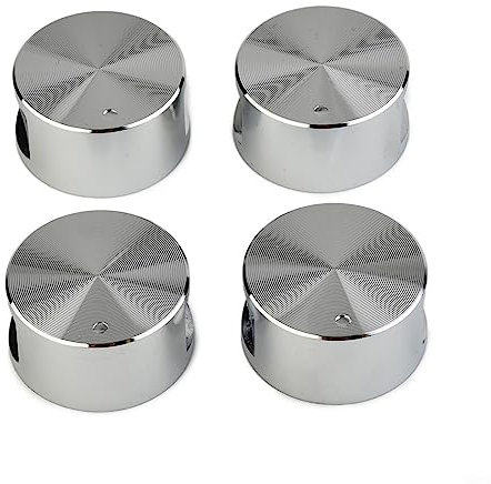 4 botones giratorios redondos para estufa de gas, 6 mm, universal, aleación de aluminio, para estufa de gas, adaptador, interruptor de horno, interruptor de cocina, bloqueo de control