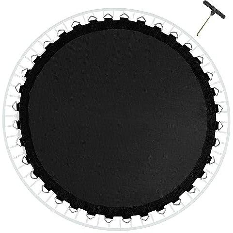 Sprungtuch Trampolin Outdoor 366 396 427cm, Sprungmatte Trampolin Ersatzteile Ersatzteile Incl. Federspanner, Befestigung Sösen 8-Fach VernäHt, UV-Schutz, fur Federn 16.5 cm,13FT 396cm 80 Rings