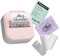T02 Mini Drucker mit 3 Papierrollen, Bluetooth Pocket Printer, Tragbarer Sticker Printer, Inkless Thermodrucker, Portable Etikettendrucker Aufkleberdrucker für Notizen, Memos, Zeitschriften, DIY