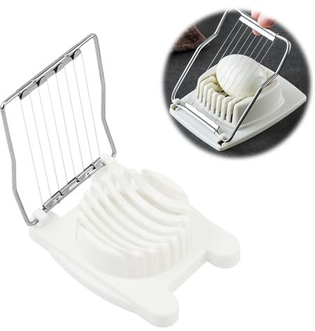 Eierschneider Testsieger - Profi Eierteiler Mit Schneiddrähten für Eier, Kiwi und Weiches Obst - Kartoffelschneider und Eierpiekser