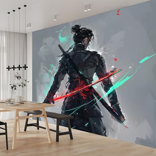 3D Papier Peint Panoramique Tapisserie Intissé Murales Personnages D'Anime Japonais 200x140 cm, Papier Peint Enfant pour Salon Chambre Décoration Murale, Papier Peint Chambre Enfant