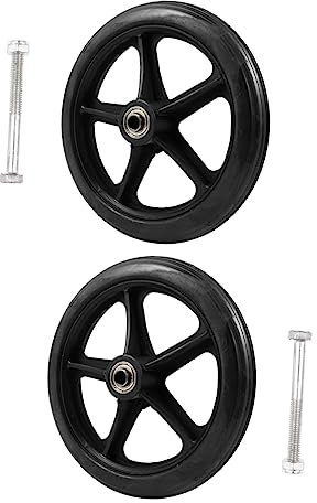 Homoyoyo 2pièces Lot De Roues Avant Pour Fauteuil Manuel Caoutchouc Polyuréthane Silencieuses Et Résistantes Roues De Remplacement Faciles à Installer Pour Fauteuils Rouants